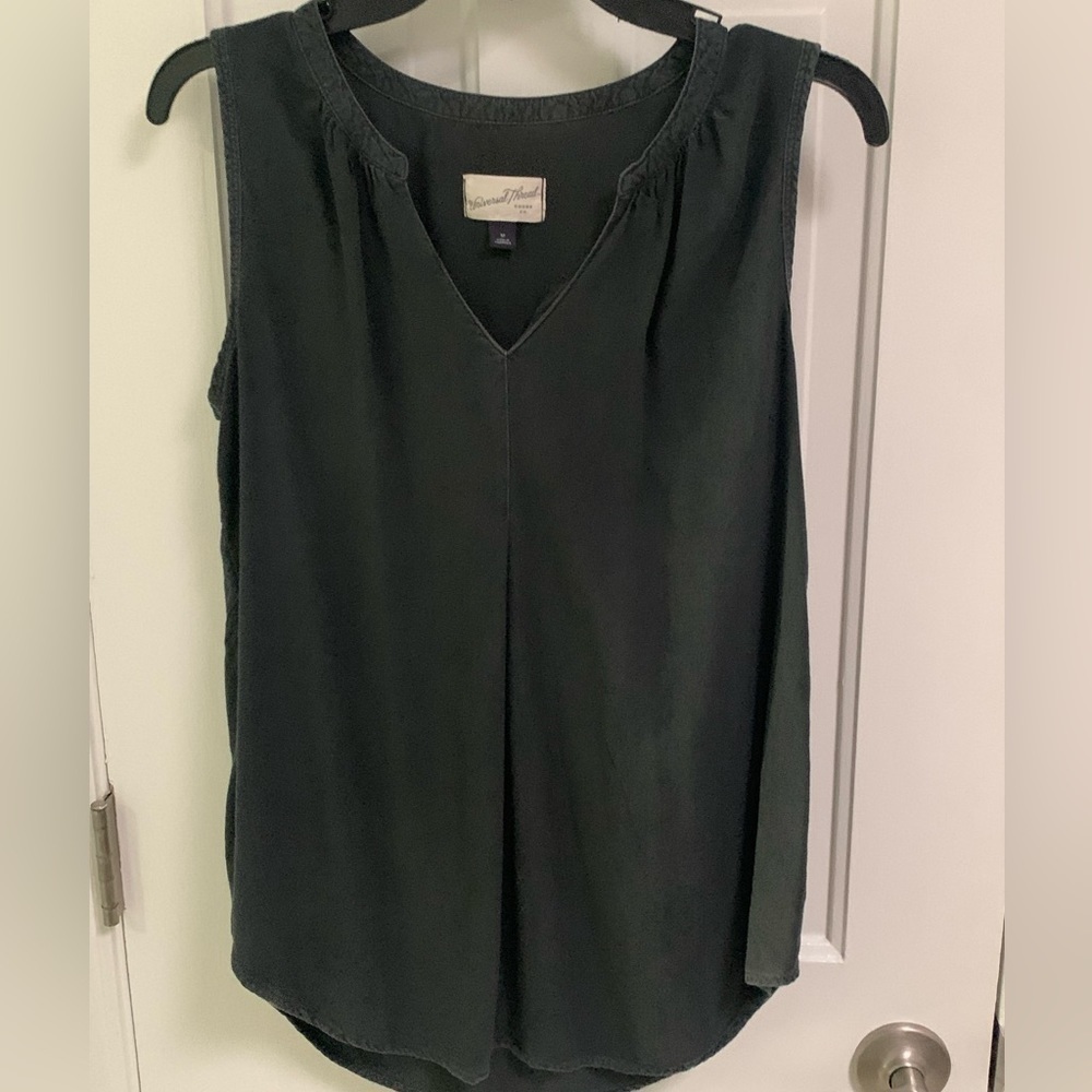 Universal threads, stonewash, black, tank top, size M